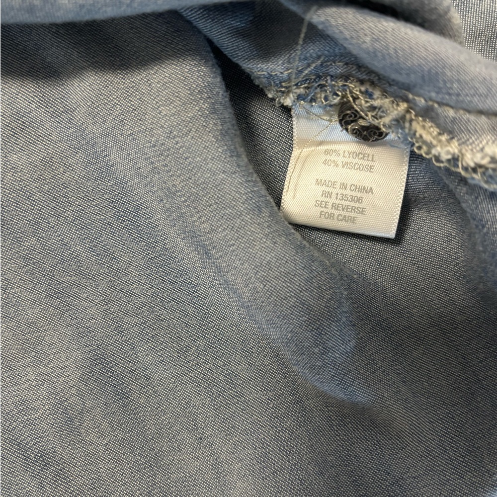 Westport 1962 Chambray Denim Button-Up Shirt – Blue – Womens - Picture 3 of 6